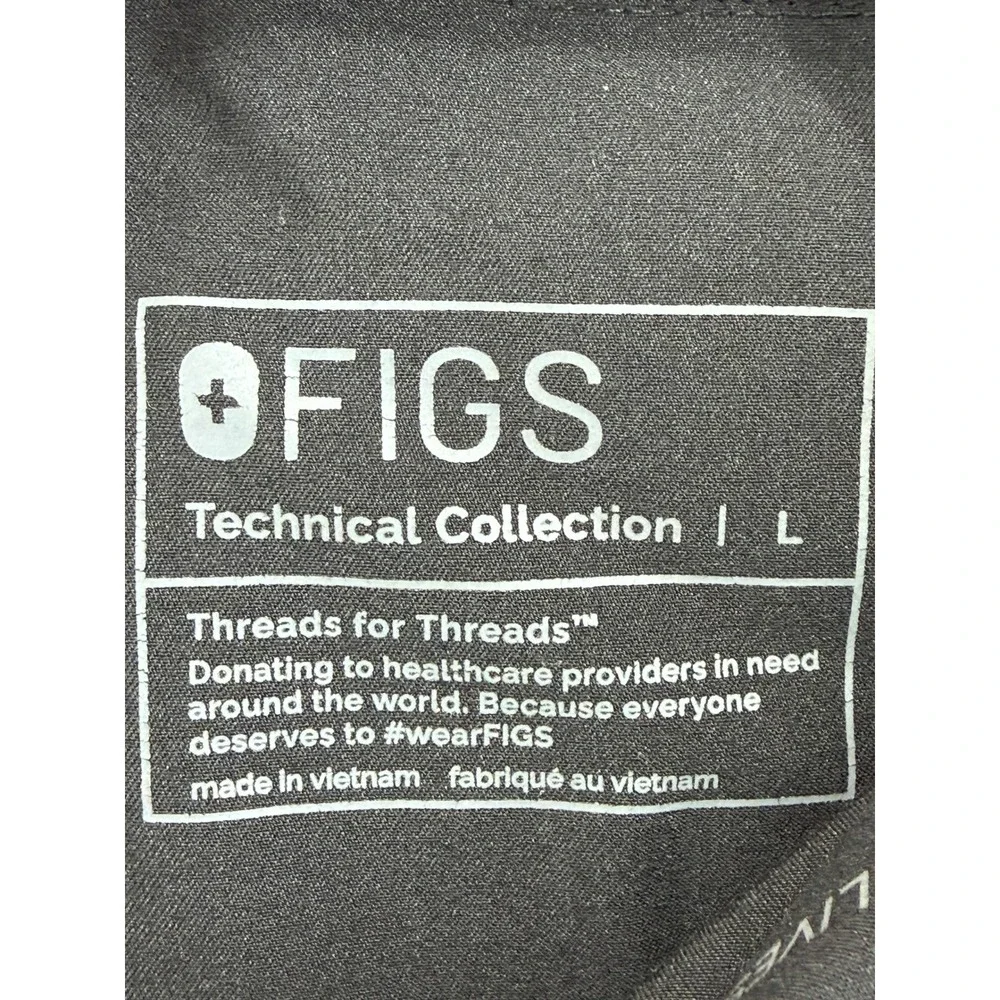 FIGS Jogger Mens L Tansen Black Technical Collection Scrub Pants EUC